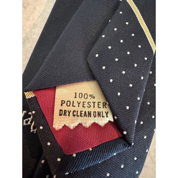 Vintage Penn State Necktie – Classic Navy with Polka Dot &‎ Stripe Detail - Picture 6 of 7